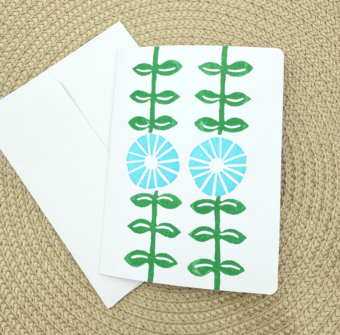 Handmade Floral Notecard Set: Modern Pop Art Flower Card