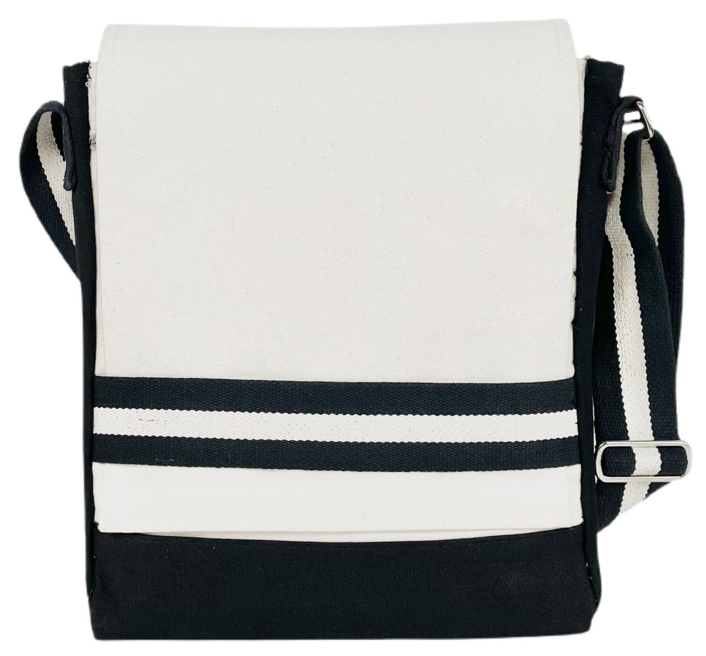 Midnight Burger “We Make the World” Handprinted Canvas Messenger Bag