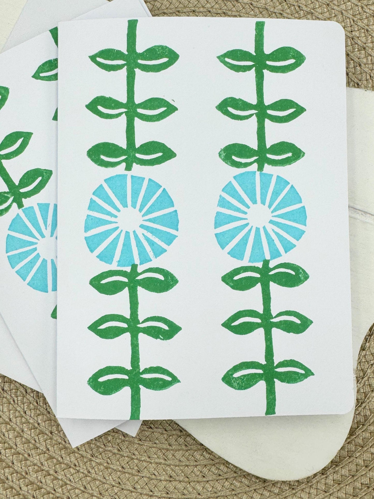 Handmade Floral Notecard Set: Modern Pop Art Flower Card