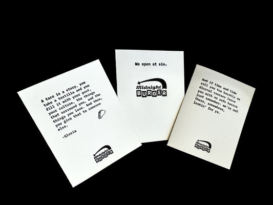 Midnight Mail - Goin' Deep - Letterpress 3-Card Set