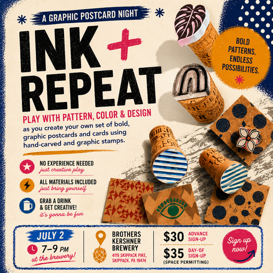 July 2 - Ink + Repeat: Stamp Night at the Brewery