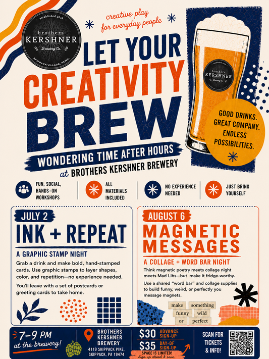 August 6 - Magnetic Messages: Collage + Word Bar @ The Brewery