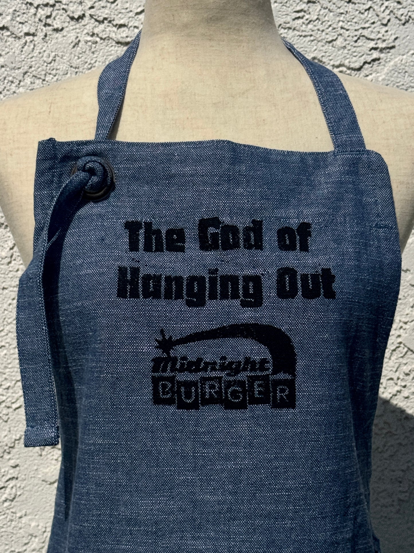 Midnight Burger Fan Favorite - "The God of Hanging Out" - Chambray Apron