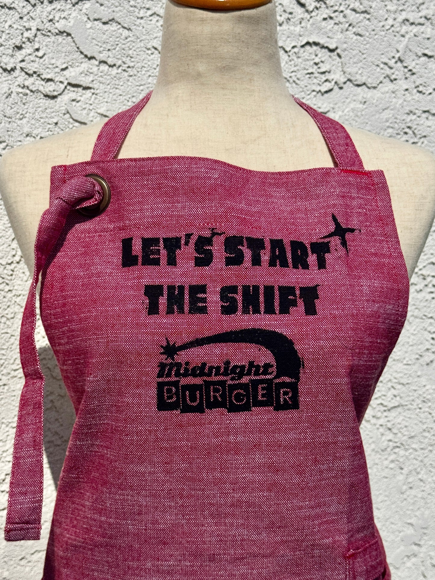 Midnight Burger Classic - "Let's Start the Shift" - Chambray Apron