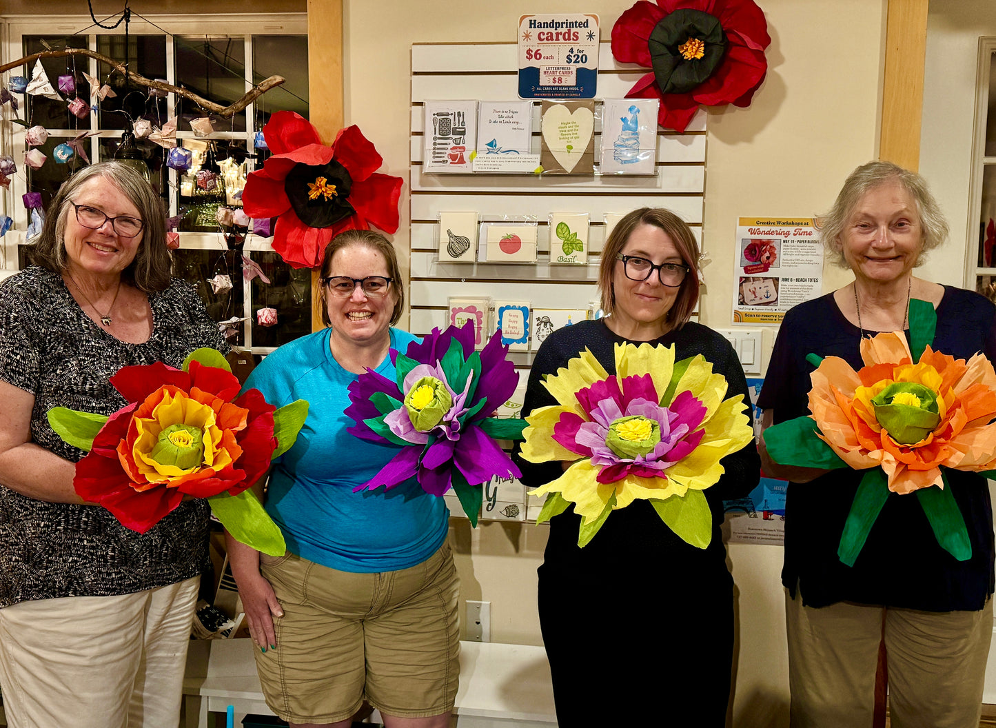 Red, White + Bloom - DIY Paper Blooms Workshop at Wondering Time 🌸 - June 18