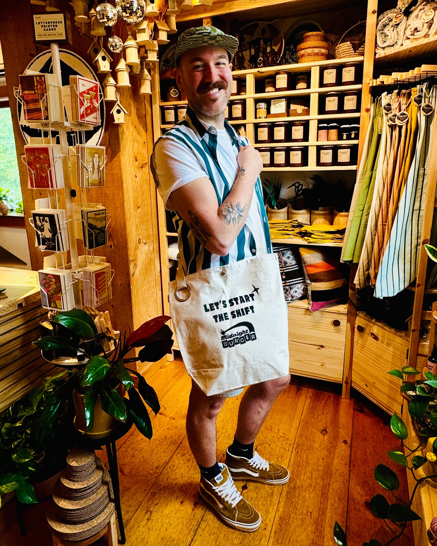 "Let's Start The Shift" Midnight Burger Tote Bag