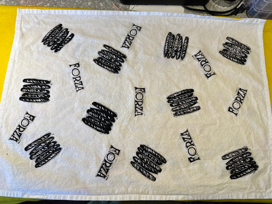 Hand Printed Baguette Tea Towel –  Great for Proofing!