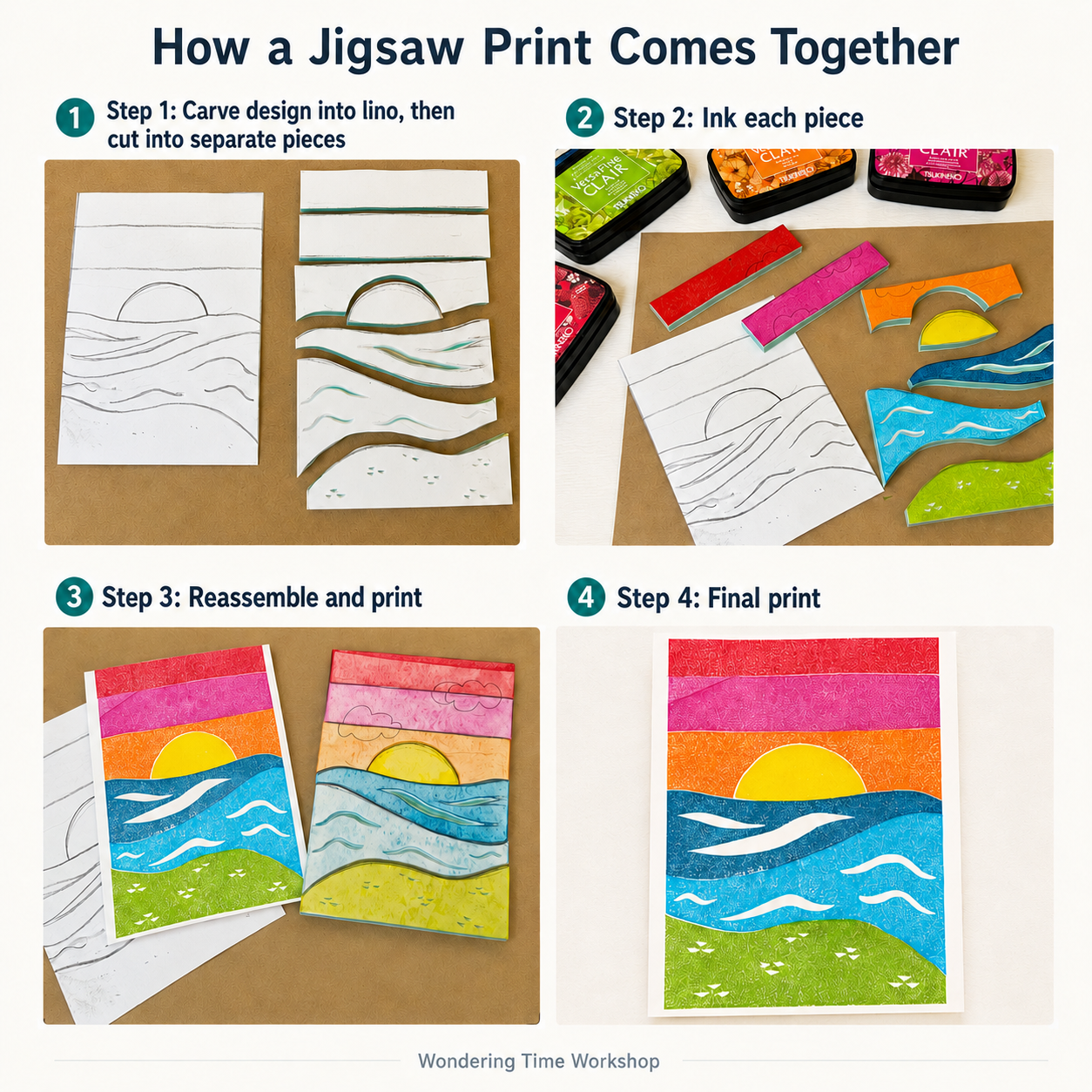 Jigsaw Prints: A Colorful Linocut Workshop - Aug. 20