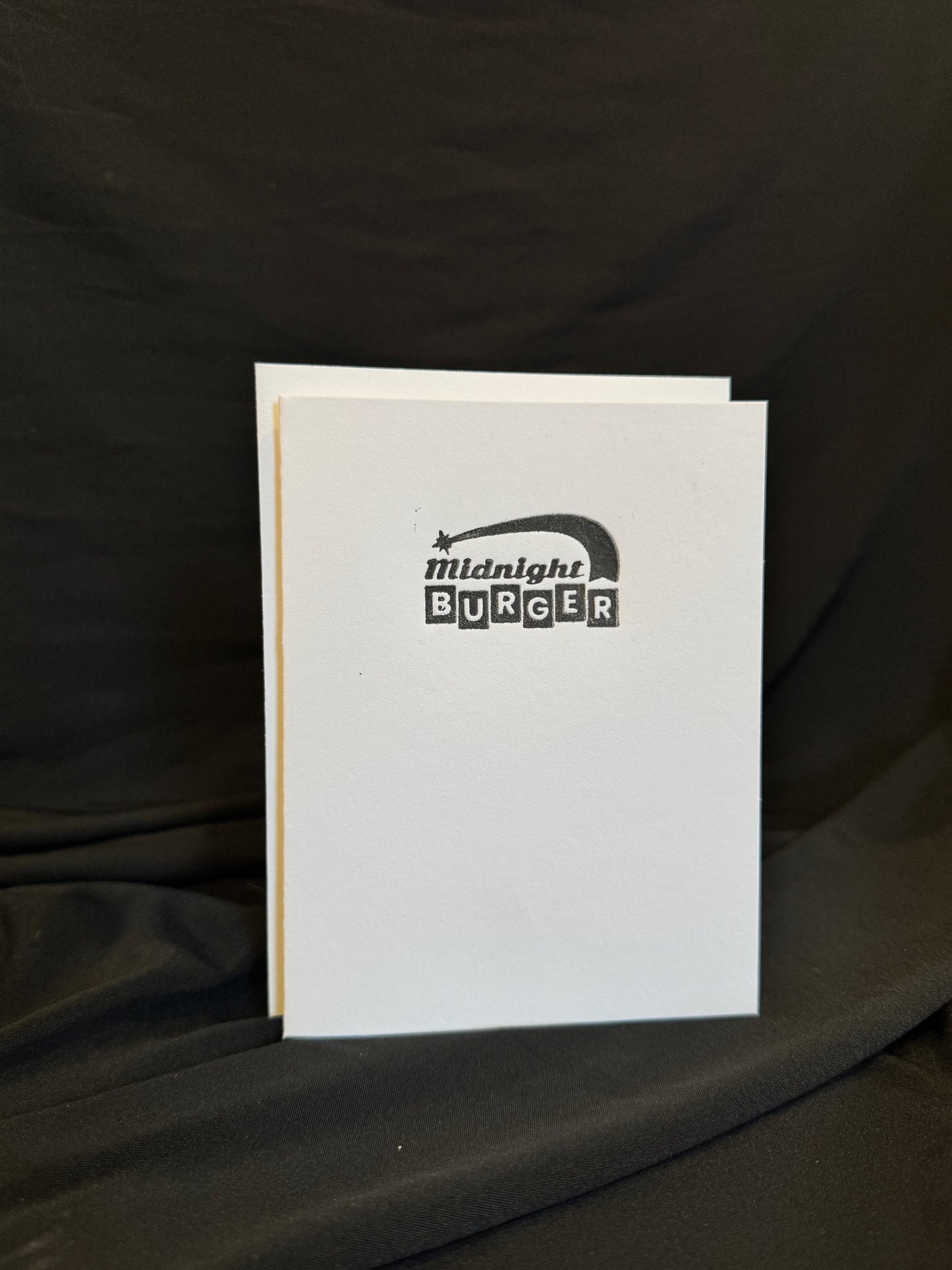 Midnight Burger Letterpress Card