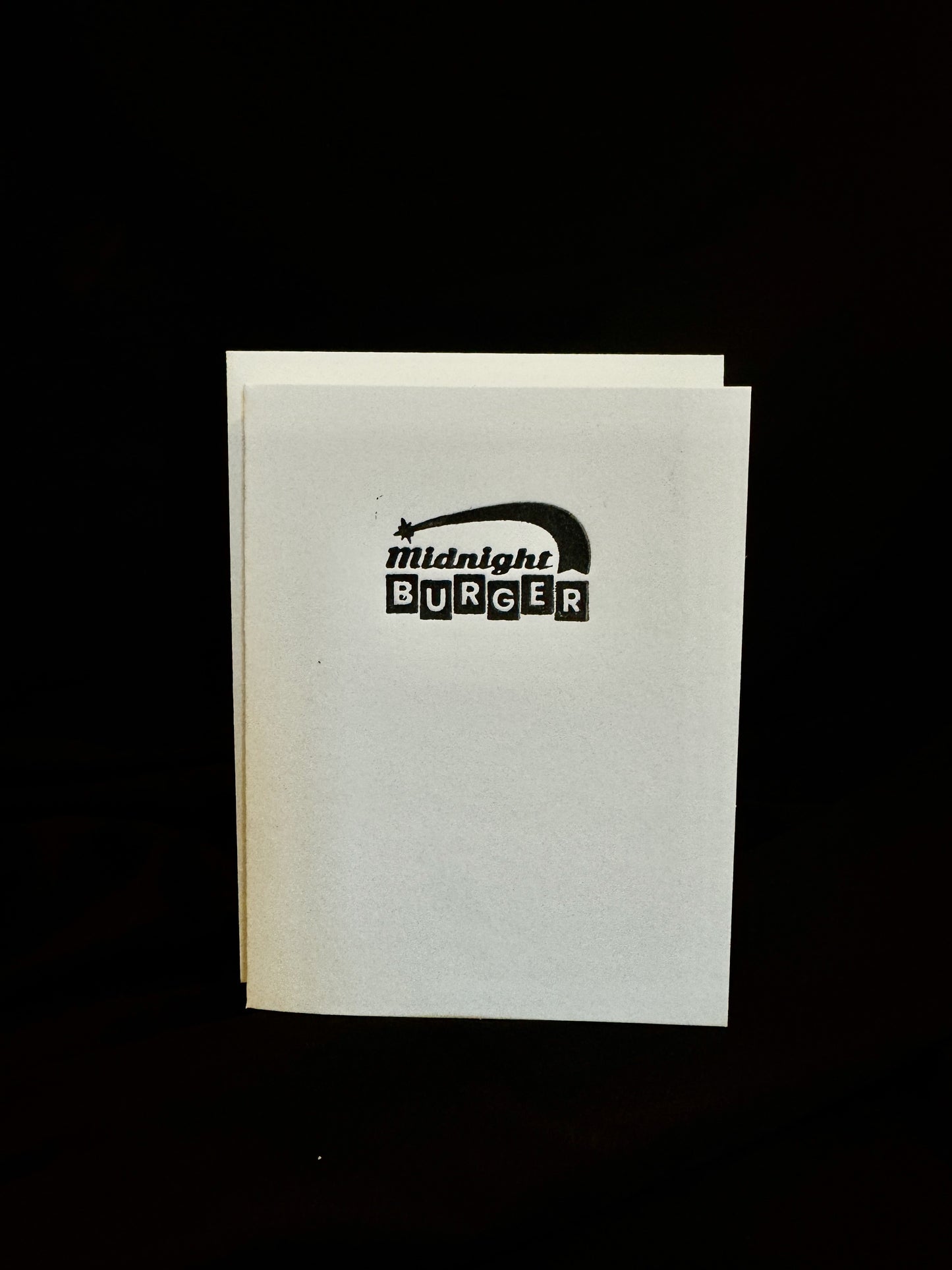 Midnight Burger Letterpress Card