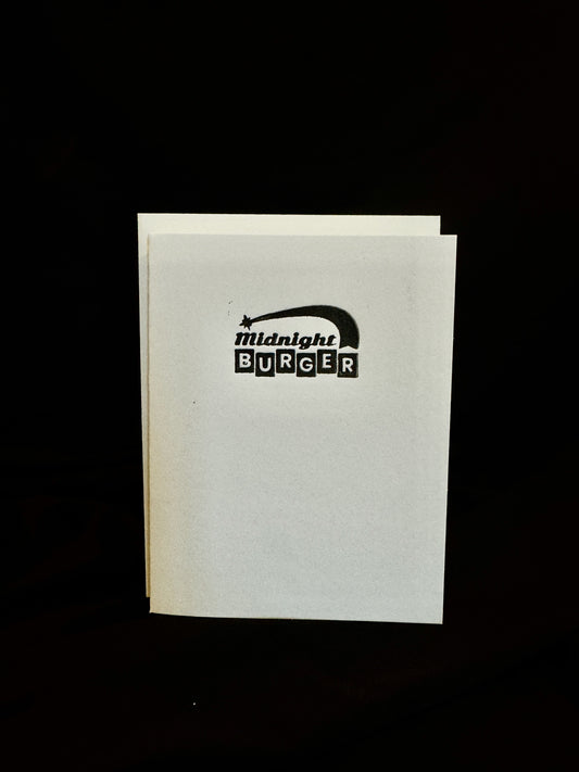 Midnight Burger Letterpress Card