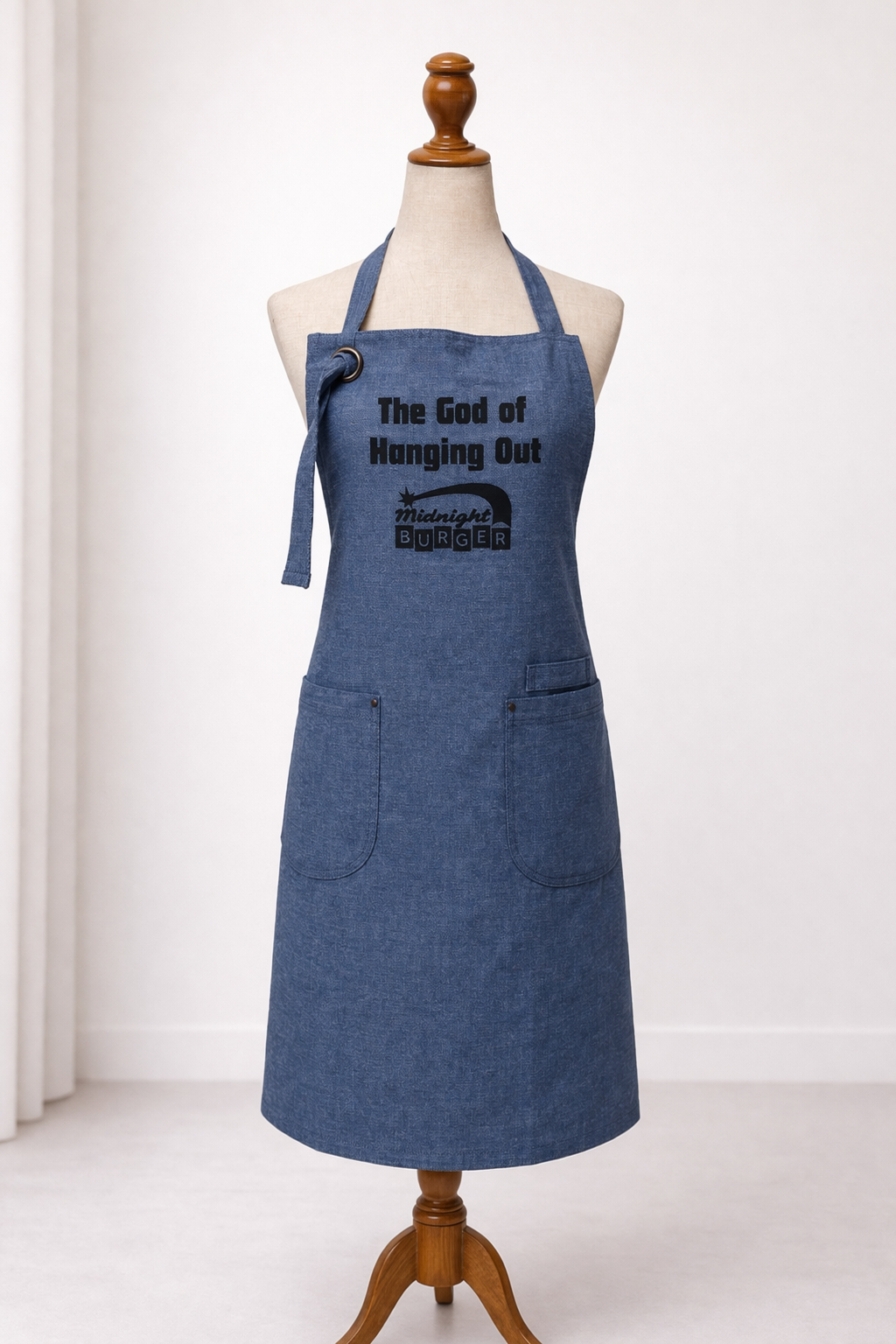 Midnight Burger Fan Favorite - "The God of Hanging Out" - Chambray Apron