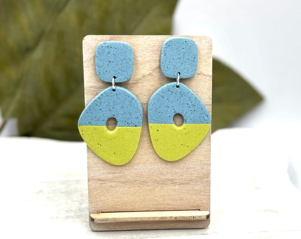 Handmade Geometric Polymer Clay Earrings