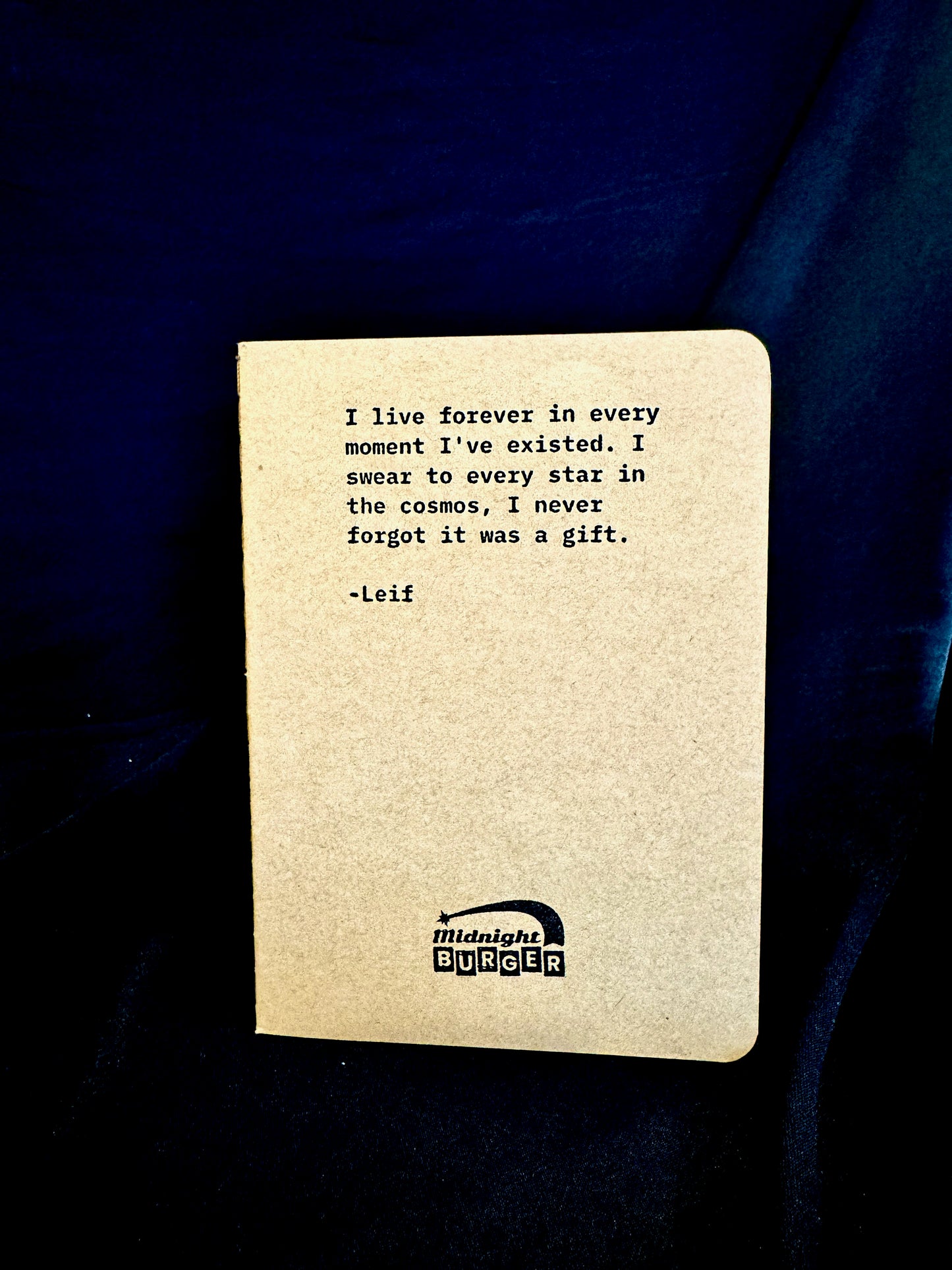 I Never Forgot It Was a Gift...(Leif) - Midnight Burger Mini Notebook