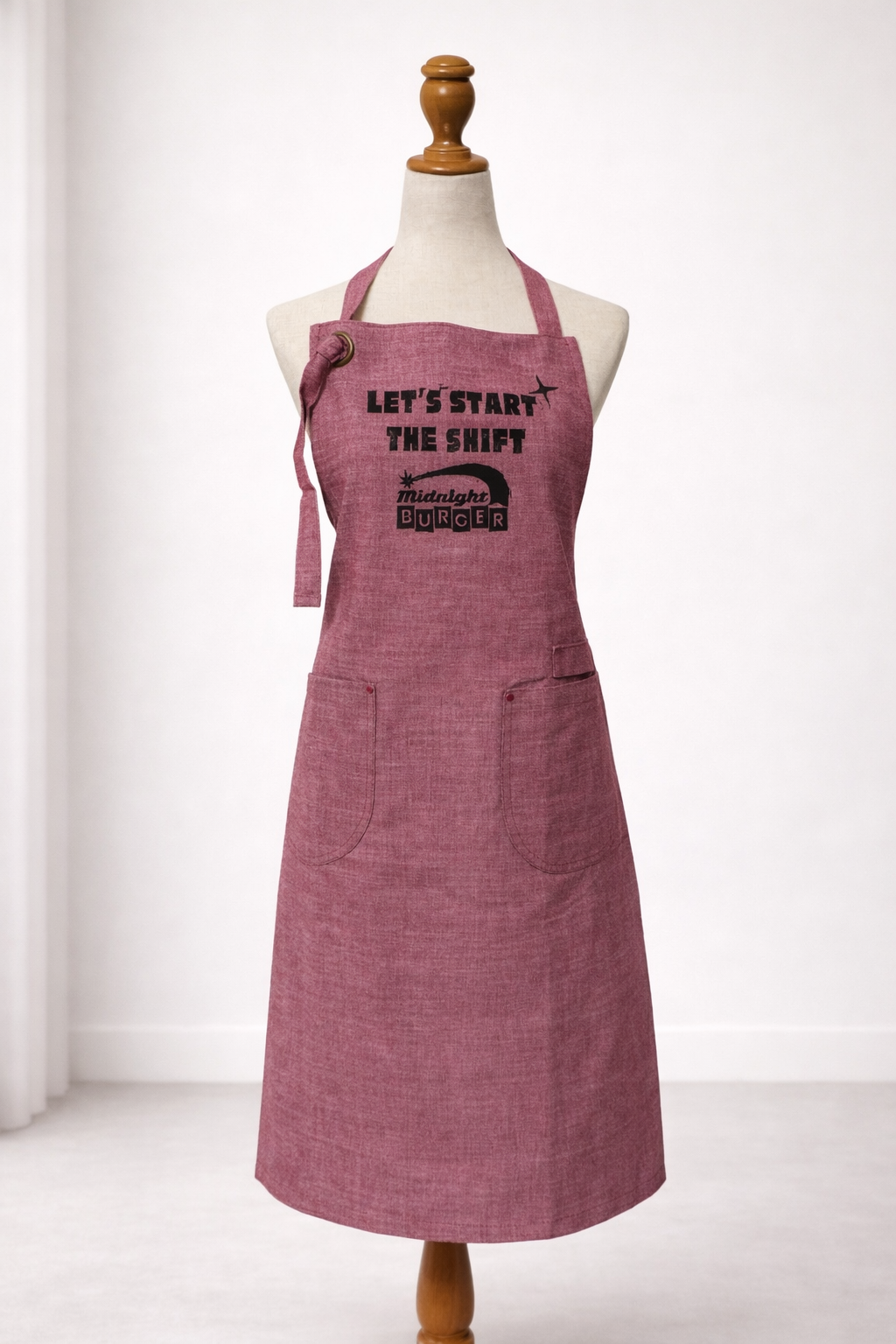 Midnight Burger Classic - "Let's Start the Shift" - Chambray Apron