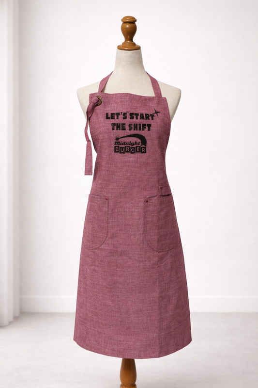 Midnight Burger Classic - "Let's Start the Shift" - Chambray Apron